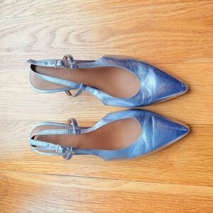 Madewell Silver Metallic Heels